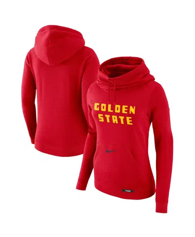 NIKE WOMEN'S RED GOLDEN STATE WARRIORS 2024/25 CITY EDITION ESSENTIAL CLUB PULLOVER HOODIE