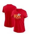Nike Women's Red Kansas City Chiefs 2024 Afc West Division Champions Locker Room Trophy Collection T-shir In Red