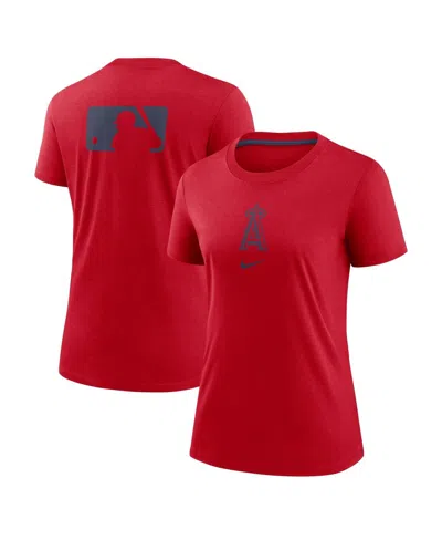 Nike Men's Red Los Angeles Angels Authentic Collection Early Work Tri-blend Performance T-shirt