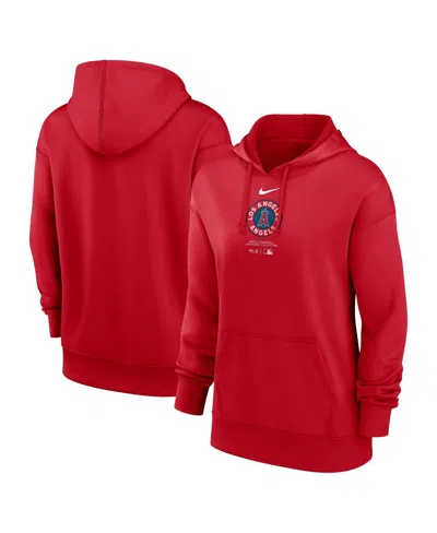 Nike Women's Red Los Angeles Angels City Connect Practice Performance Pullover Hoodie