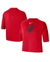 Nike Women's Red Miami Heat 2024/25 City Edition Courtside Boxy T-shirt In Red