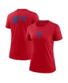 Nike Women's Red Philadelphia Phillies Authentic Collection Early Work Tri-blend T-shirt In Red