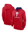 Nike Women's Philadelphia Phillies Authentic Collection  Therma Mlb Pullover Hoodie In Red