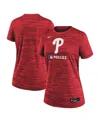 Nike Women's Red Philadelphia Phillies Authentic Collection Velocity Performance T-shirt In Red