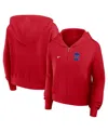 Nike Women's Red Philadelphia Phillies Lightweight Full-zip Hoodie In Red