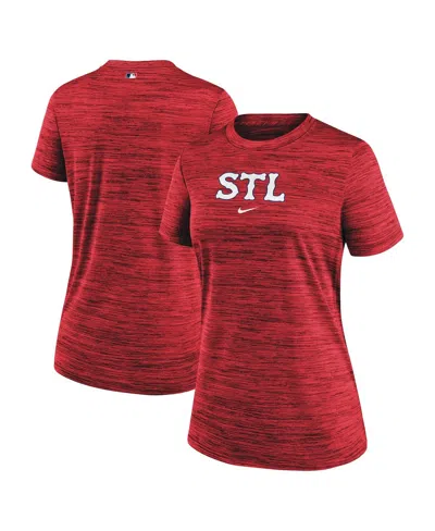 Nike Women's Red St. Louis Cardinals 2024 City Connect Authentic Collection Practice Velocity T-shirt