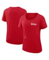 Nike Women's Red St. Louis Cardinals Authentic Collection Performance Scoop Neck T-shirt In Red