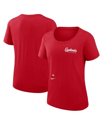Nike Women's Red St. Louis Cardinals Authentic Collection Performance Scoop Neck T-shirt