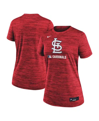 NIKE WOMEN'S RED ST. LOUIS CARDINALS AUTHENTIC COLLECTION VELOCITY PERFORMANCE T-SHIRT
