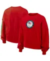 Nike Women's Red U.s. Paralympics Oversized Phoenix Fleece Sweatshirt In Red