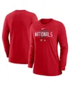 Nike Women's Red Washington Nationals Authentic Collection Legend Performance Long Sleeve T-shirt In Multi