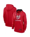 Nike Women's Red Washington Nationals Authentic Collection Performance Pullover Hoodie In Red