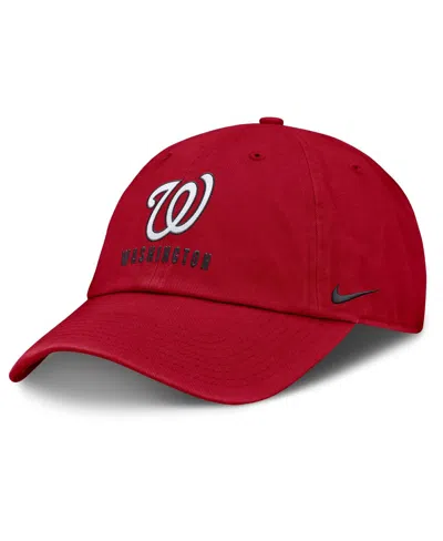 Nike Women's Red Washington Nationals Club Adjustable Hat In Neutral