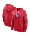Nike Women's Red Washington Nationals Diamond Icon Gym Vintage Lightweight Hooded Top In Red