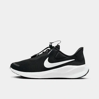 Nike Women's Revolution 7 Easyon Running Shoes In Black/white
