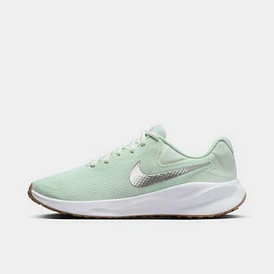 Nike Women's Revolution 7 Running Shoes In Barely Green/white/platinum Tint/metallic Silver