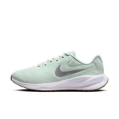 Nike Women's Revolution 7 Running Shoes (extra Wide Width 2e) In Barely Green/metallic Silver/white/platinum Tint