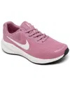 Nike Women's Revolution 7 Wide Width Running Sneakers From Finish Line In Elm Panel,sail
