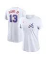 Nike Youth Ronald Acuna Jr. White Atlanta Braves Fuse City Connect Name Number T-shirt In White