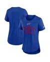 Nike Royal Buffalo Bills Script Tri-blend T-shirt In Blue
