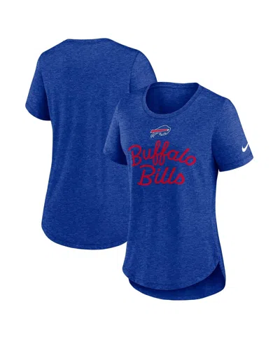 NIKE WOMEN'S ROYAL BUFFALO BILLS SCRIPT TRI-BLEND T-SHIRT