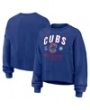 Nike Royal Chicago Cubs Oversized High Hip Pullover Sweatshirt In Royal,navy