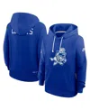 Nike Women's Royal Dallas Cowboys Throwback Sideline Standard Issue Dri-fit Hoodie In Blue