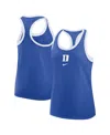 Nike Royal Duke Blue Devils Primetime Tri-blend Racerback Tank Top In Blue