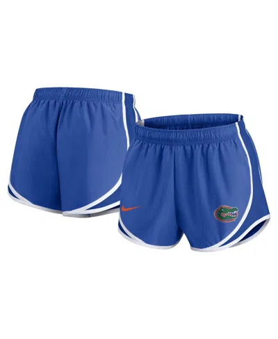 Nike Women's Royal Florida Gators Primetime Tempo Performance Shorts In Royal,white