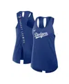 Nike Royal Los Angeles Dodgers Crisscross Performance Tank Top In Royal