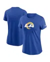 Nike Women's Royal Los Angeles Rams Primary Logo T-shirt In Royal