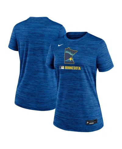 Nike Women's Royal Minnesota Twins Authentic Collection City Connect Velocity Performance T-shirt