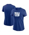 Nike Women's Royal New York Giants Primary Logo T-shirt In Royal