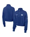 Nike Women's Royal New York Giants Primetime Phoenix Half-zip Sweatshirt In Blue