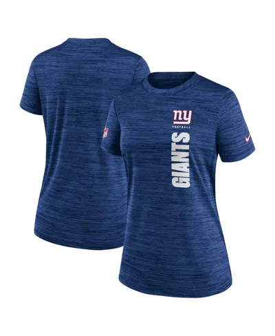 Nike Women's Royal New York Giants Velocity Performance T-shirt
