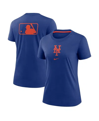 Nike Women's Royal New York Mets Authentic Collection Early Work Tri-blend T-shirt In Blue