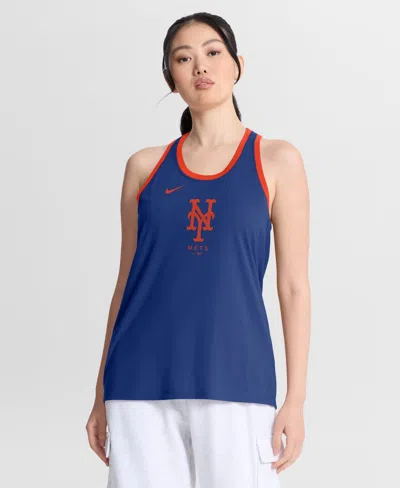Nike Women's Royal New York Mets Tri-blend Dri-fit Racerback Tank Top In Blue