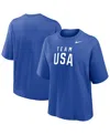 Nike Women's Royal Team Usa Boxy T-shirt In Blue