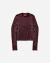 NIKE WOMEN S ACG DELTA RIVER BASELAYER LONGSLEEVE TOP BURGUNDY CRUSH