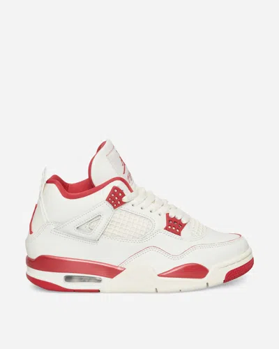 Nike Women S Air Jordan 4 Sneakers Pale Ivory / Tough Red In White