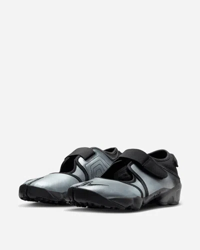 Nike Women S Air Rift Leather Sandals Metallic Silver / In Black