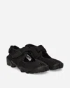 Nike Air Rift Split-toe Leather-trimmed Mesh Sneakers In Black