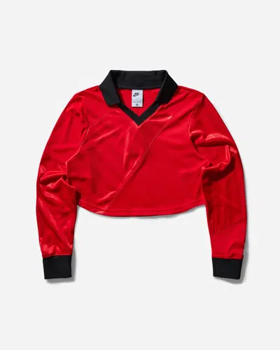 Nike Women S Cropped Longsleeve Jersey University Red In Multicolor