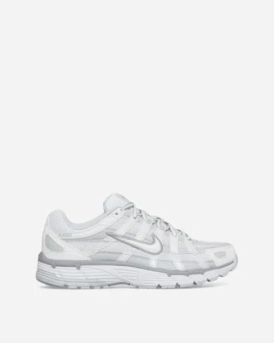 NIKE WOMEN S P-6000 SNEAKERS METALLIC SUMMIT WHITE / WOLF GREY