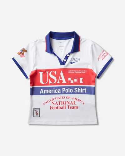 Nike Women S Usa X V.a.a. Shortsleeve Polo In White