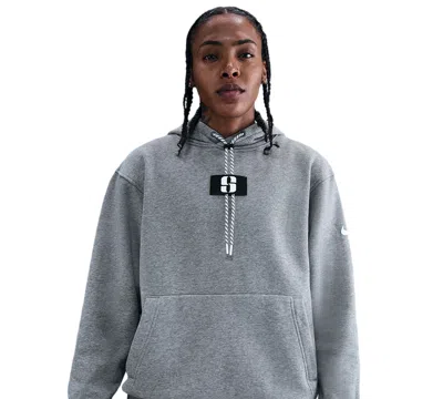 Nike Women's Sabrina Fleece Basketball Hoodie In Gray