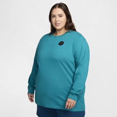 Nike Women's Sabrina Long-sleeve Basketball T-shirt (plus Size) In Blue