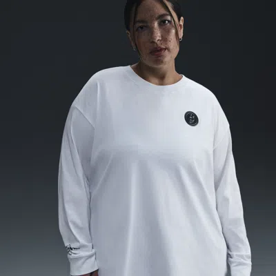 Nike Women's Sabrina Long-sleeve Basketball T-shirt (plus Size) In White