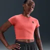 Nike Women's Sabrina Short-sleeve Cropped T-shirt In Orange