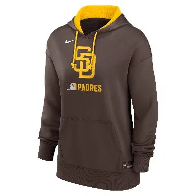 Nike Women's San Diego Padres Authentic Collection  Therma Mlb Pullover Hoodie In Brown